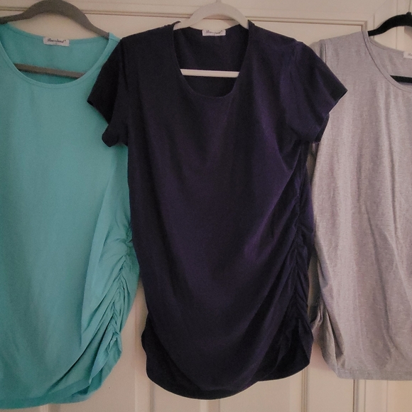 Maternity 3 pack XL Ruched Tee Shirt Bearsland - Picture 5 of 5